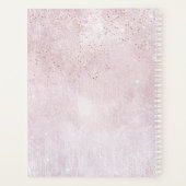 素晴らし線金ゴールド結婚抽象芸術のMauve ID867 プランナー手帳 (裏面)