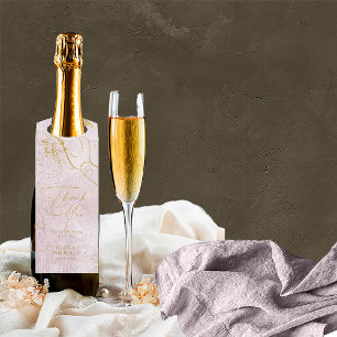 素晴らし線金ゴールド結婚抽象芸術のMauve ID867 ボトルネックタグ