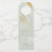 素晴らし線金ゴールド結婚抽象芸術のSage ID867 ボトルネックタグ (正面)