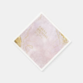 素晴らし線金ゴールド結婚抽象芸術V1曲線ID867 スタンダードカクテルナプキン (角)