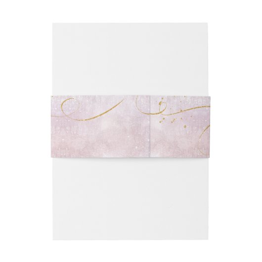 素晴らし線金ゴールド結婚抽象芸術V1曲線ID867 招待状ベリーバンド (裏面例)