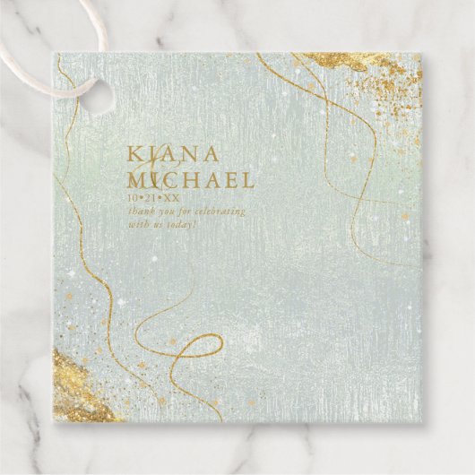 素晴らし線金ゴールド結婚抽象芸術V1 Sage ID867 フェイバータグ (正面)