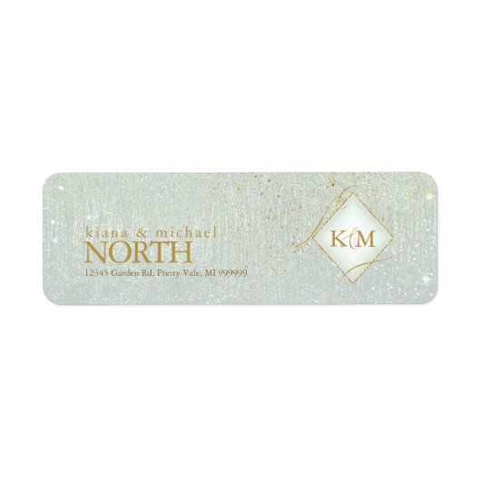 素晴らし線金ゴールド結婚抽象芸術V1 Sage ID867 ラベル (正面)