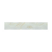 素晴らし線金ゴールド結婚抽象芸術V1 Sage ID867 招待状ベリーバンド (フラット)