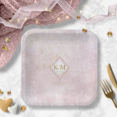 素晴らし線金ゴールド結婚抽象芸術V2ムーブID867 ペーパープレート