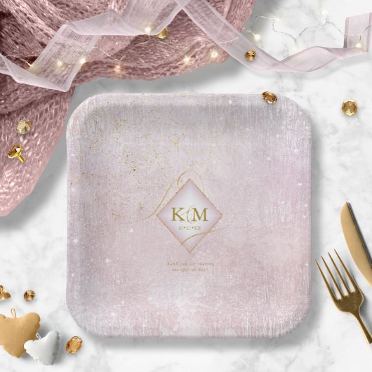 素晴らし線金ゴールド結婚抽象芸術V2ムーブID867 ペーパープレート