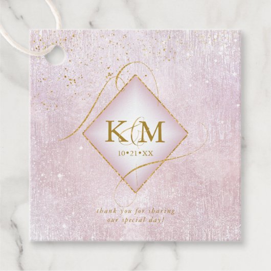 素晴らし線金ゴールド結婚抽象芸術V2曲線ID867 フェイバータグ (正面)