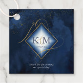 素晴らし線金ゴールド結婚抽象芸術V2 Navy ID867 フェイバータグ (正面)