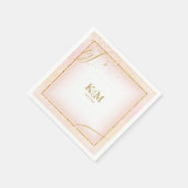 素晴らし線金ゴールド結婚抽象芸術V3赤面ID867 スタンダードカクテルナプキン (角)