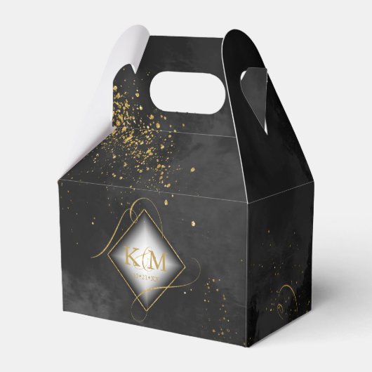 素晴らし線金ゴールド結婚抽象芸術V3 Blk/Gld ID867 フェイバーボックス (正面サイド)