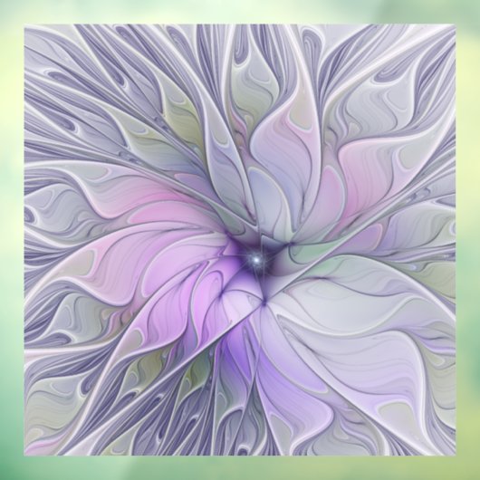 素晴らし美しいモダン抽象芸術フラクタルアートフラワー ウィンドウサイン (シート3)