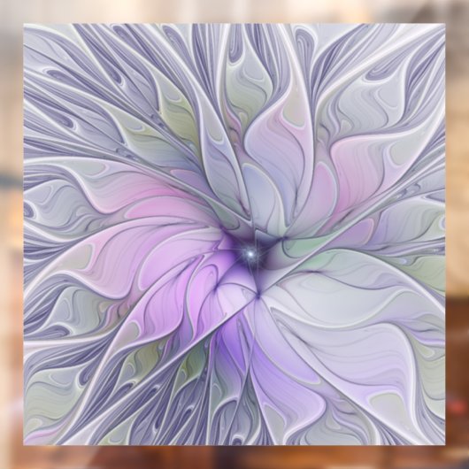 素晴らし美しいモダン抽象芸術フラクタルアートフラワー ウィンドウサイン (シート2)