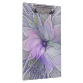 素晴らし美しいモダン抽象芸術フラクタルアートフラワー クリップボード (右)