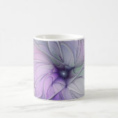 素晴らし美しいモダン抽象芸術フラクタルアートフラワー コーヒーマグカップ (中央)