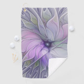 素晴らし美しいモダン抽象芸術フラクタルアートフラワー ゴルフタオル (インサイチュ)