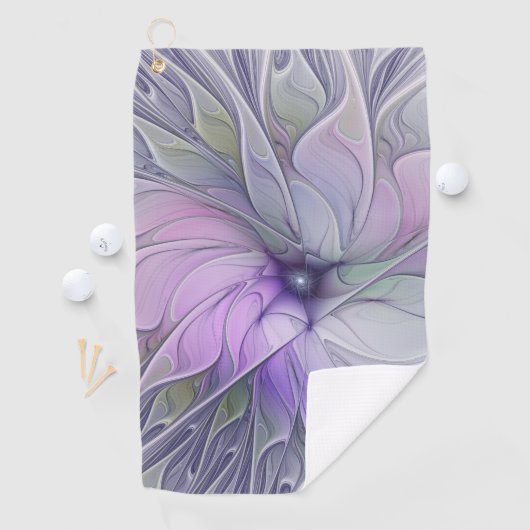 素晴らし美しいモダン抽象芸術フラクタルアートフラワー ゴルフタオル (インサイチュ)