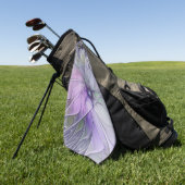 素晴らし美しいモダン抽象芸術フラクタルアートフラワー ゴルフタオル (グリーン)