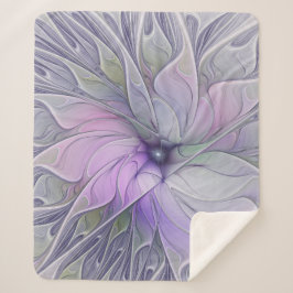 素晴らし美しいモダン抽象芸術フラクタルアートフラワー シェルパブランケット