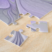 素晴らし美しいモダン抽象芸術フラクタルアートフラワー ジグソーパズル (側面)