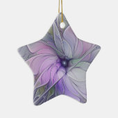 素晴らし美しいモダン抽象芸術フラクタルアートフラワー セラミックオーナメント (右)