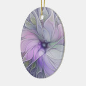 素晴らし美しいモダン抽象芸術フラクタルアートフラワー セラミックオーナメント (左)