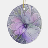 素晴らし美しいモダン抽象芸術フラクタルアートフラワー セラミックオーナメント (左)