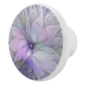 素晴らし美しいモダン抽象芸術フラクタルアートフラワー セラミックノブ (右)