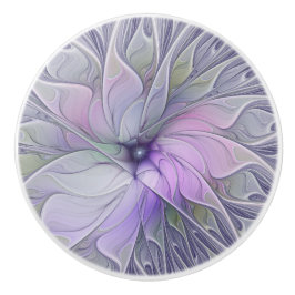 素晴らし美しいモダン抽象芸術フラクタルアートフラワー セラミックノブ