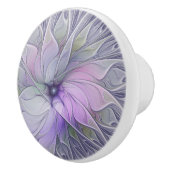 素晴らし美しいモダン抽象芸術フラクタルアートフラワー セラミックノブ (右)