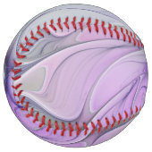 素晴らし美しいモダン抽象芸術フラクタルアートフラワー ソフトボール (正面左)