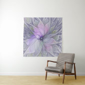 素晴らし美しいモダン抽象芸術フラクタルアートフラワー タペストリー (インサイチュ(横))