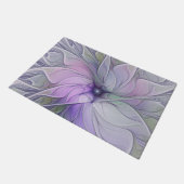 素晴らし美しいモダン抽象芸術フラクタルアートフラワー ドアマット (アングル)