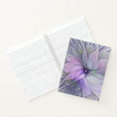 素晴らし美しいモダン抽象芸術フラクタルアートフラワー ノートブック (内部)