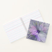 素晴らし美しいモダン抽象芸術フラクタルアートフラワー ノートブック (内部)