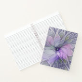 素晴らし美しいモダン抽象芸術フラクタルアートフラワー ノートブック (内部)