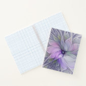 素晴らし美しいモダン抽象芸術フラクタルアートフラワー ノートブック (内部)