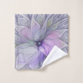 素晴らし美しいモダン抽象芸術フラクタルアートフラワー バスタオルセット (ウォッシュタオル)