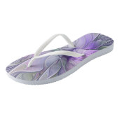 素晴らし美しいモダン抽象芸術フラクタルアートフラワー ビーチサンダル (アングル)