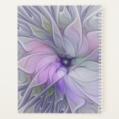 素晴らし美しいモダン抽象芸術フラクタルアートフラワー プランナー手帳 (裏面)