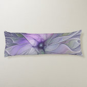 素晴らし美しいモダン抽象芸術フラクタルアートフラワー ボディピロー (裏面)