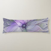 素晴らし美しいモダン抽象芸術フラクタルアートフラワー ボディピロー (正面)