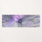 素晴らし美しいモダン抽象芸術フラクタルアートフラワー ヨガマット (正面(横))