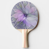 素晴らし美しいモダン抽象芸術フラクタルアートフラワー 卓球ラケット (裏面)