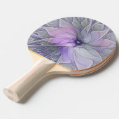 素晴らし美しいモダン抽象芸術フラクタルアートフラワー 卓球ラケット (正面アングル)