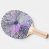素晴らし美しいモダン抽象芸術フラクタルアートフラワー 卓球ラケット (横)