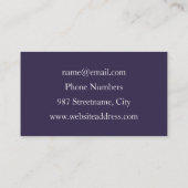 素晴らし美しいモダン抽象芸術フラクタルアートフラワー 名刺 (裏面)