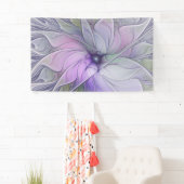 素晴らし美しいモダン抽象芸術フラクタルアートフラワー 横断幕 (インサイチュ)