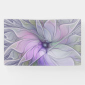 素晴らし美しいモダン抽象芸術フラクタルアートフラワー 横断幕 (横)