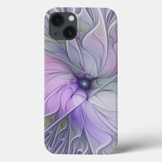 素晴らし美しいモダン抽象芸術フラクタルアートフラワー Case-Mate iPhoneケース (裏面)