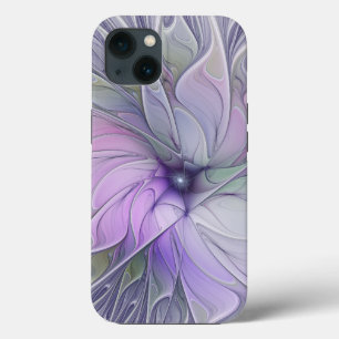 素晴らし美しいモダン抽象芸術フラクタルアートフラワー iPhone 13ケース